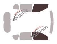 Gabarit vitrage - kit vitres avant - Citroën C-Crosser 5 portes (2007 - 2013) Gabarit vitrage - kit vitres avant - Citroën C-Crosser 5 portes (2007 - 2013)