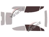 Glazing template - front window kit - Citroën C4 (1) 3 doors (2004 - 2011) Glazing template - front window kit - Citroën C4 (1) 3 doors (2004 - 2011)