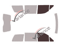 Gabarit vitrage - kit vitres avant - Fiat Ulysse (1) 5 portes (1994 - 2003)