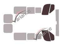 Mascherina per vetri - kit vetri anteriori - Citroën Jumper (2) L1 Court 5 porte (dal 2006) Mascherina per vetri - kit vetri anteriori - Citroën Jumper (2) L1 Court 5 porte (dal 2006)