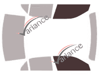 Glazing template - front window kit - Chrysler 300 C Berline 4 doors (2011 - 2023)
