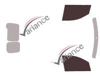 Mascherina per vetri - Kit finestrini anteriori - Dacia Dokker (1) Van Utility 3 porte (2013 - 2021)