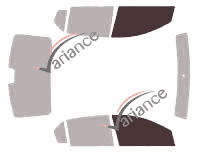 Glazing template - front window kit - Renault Logan (2) Berline 4 doors (2013 - 2020)