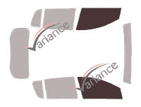 Glazing template - front window kit - Renault Sandero (2) Stepway 5 doors (2013 - 2020)