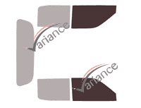 Gabarit vitrage - kit vitres avant - Dongfeng Rich (1) Pick-up 4 portes (depuis 2019)