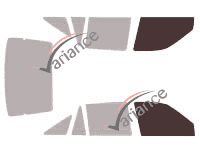 Verglasungsschablone - Frontscheibensatz - Daewoo Nexia 5 Türen (1995 - 1999) Verglasungsschablone - Frontscheibensatz - Daewoo Nexia 5 Türen (1995 - 1999)