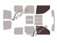 Glazing template - front window kit - Peugeot Partner (1) 6 doors (1996 - 2008) Glazing template - front window kit - Peugeot Partner (1) 6 doors (1996 - 2008)