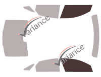 Gabarit vitrage - kit vitres avant - Jaguar XJ (6) Berline 4 portes (2010 - 2019)
