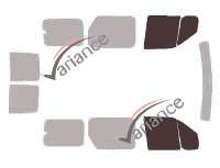 Mascherina per vetri - kit vetri anteriori - Ford Connect (1) Tourneo Long 6 porte (2002 - 2013) Mascherina per vetri - kit vetri anteriori - Ford Connect (1) Tourneo Long 6 porte (2002 - 2013)