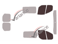 Gabarit vitrage - kit vitres avant - Ford Custom Transit (1) Utilitaire 6 portes (2014 - 2023) Gabarit vitrage - kit vitres avant - Ford Custom Transit (1) Utilitaire 6 portes (2014 - 2023)