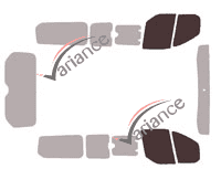 Gabarit vitrage - kit vitres avant - Ford Custom Transit (1) Court 4 portes (2014 - 2023) Gabarit vitrage - kit vitres avant - Ford Custom Transit (1) Court 4 portes (2014 - 2023)