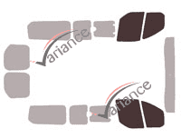 Gabarit vitrage - kit vitres avant - Ford Custom Transit (1) Court 6 portes (2014 - 2023) Gabarit vitrage - kit vitres avant - Ford Custom Transit (1) Court 6 portes (2014 - 2023)