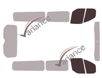 Gabarit vitrage - kit vitres avant - Ford Custom Transit (1) Long 5 portes (2014 - 2023) Gabarit vitrage - kit vitres avant - Ford Custom Transit (1) Long 5 portes (2014 - 2023)