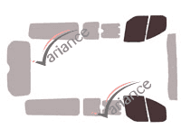 Glazing template - front window kit - Ford Custom Transit (1) Long 4 doors (2014 - 2023) Glazing template - front window kit - Ford Custom Transit (1) Long 4 doors (2014 - 2023)