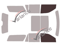 Glazing template - front window kit - Ford Expedition (4) EL/Max Long 5 doors (2017 - 2024)