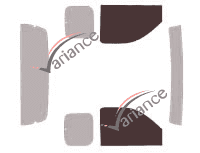 Glazing template - front window kit - Mazda B-serie (5) King Cab Pick-up 2 doors (1998 - 2007) Glazing template - front window kit - Mazda B-serie (5) King Cab Pick-up 2 doors (1998 - 2007)