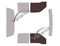 Glazing template - front window kit - Ford Super Duty Pick-up 4 doors (1997 - 2007)