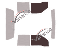 Glazing template - front window kit - Ford Super Duty Pick-up 4 doors (2008 - 2011)