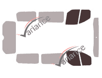 Verglasungsschablone - Fensterkit vorne - Ford Tourneo (1) Custom Court 4-türig (seit 2013) Verglasungsschablone - Fensterkit vorne - Ford Tourneo (1) Custom Court 4-türig (seit 2013)
