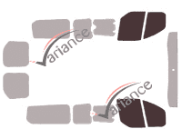 Gabarit vitrage - kit vitres avant - Ford Custom Transit (1) Court 5 portes (2013 - 2023) Gabarit vitrage - kit vitres avant - Ford Custom Transit (1) Court 5 portes (2013 - 2023)