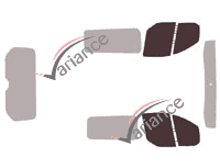 Plantilla de acristalamiento - kit ventana delantera - Ford Custom Transit (1) furgoneta 5 puertas (2014 - 2023) Plantilla de acristalamiento - kit ventana delantera - Ford Custom Transit (1) furgoneta 5 puertas (2014 - 2023)