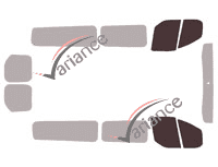 Gabarit vitrage - kit vitres avant - Ford Custom Transit (1) Long 6 portes (2014 - 2023) Gabarit vitrage - kit vitres avant - Ford Custom Transit (1) Long 6 portes (2014 - 2023)