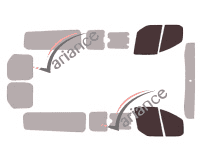 Gabarit vitrage - kit vitres avant - Ford Custom Transit (1) LONG 6 portes (2014 - 2023) Gabarit vitrage - kit vitres avant - Ford Custom Transit (1) LONG 6 portes (2014 - 2023)