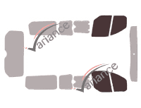 Gabarit vitrage - kit vitres avant - Ford Custom Transit (1) Custom Court 5 portes (2013 - 2023) Gabarit vitrage - kit vitres avant - Ford Custom Transit (1) Custom Court 5 portes (2013 - 2023)