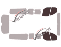 Gabarit vitrage - kit vitres avant - Ford Custom Transit (1) LONG 5 portes (2014 - 2023) Gabarit vitrage - kit vitres avant - Ford Custom Transit (1) LONG 5 portes (2014 - 2023)