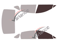 Glazing template - front window kit - Genesis G80 (2) 4-door sedan (since 2021)