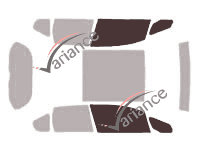 Glazing template - front window kit - Honda Jazz (2) 5 doors (2009 - 2015) Glazing template - front window kit - Honda Jazz (2) 5 doors (2009 - 2015)