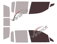 Glazing template - front window kit - Honda Ridgeline Pick-up 4 doors (since 2016)