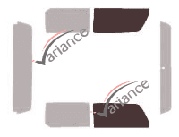 Glazing template - front window kit - Hummer H3 T 4 doors (2007 - 2011) Glazing template - front window kit - Hummer H3 T 4 doors (2007 - 2011)