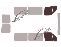 Gabarit vitrage - kit vitres avant - Iveco Daily (3) Court 5 portes (1999 - 2014) Gabarit vitrage - kit vitres avant - Iveco Daily (3) Court 5 portes (1999 - 2014)
