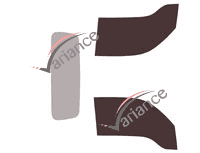 Gabarit vitrage - kit vitres avant - Kia K2700 (1) Pick-up 2 portes (depuis 2019)
