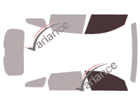 Mascherina per vetri - Kit finestrini anteriori - Kia Optima (4) Sportwagon 5 porte Estate (2015 - 2019)
