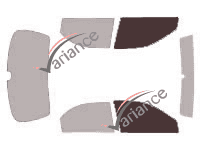 Plantilla de acristalamiento - kit de ventana delantera - Kia Sephia Sedan 4 puertas (1997 - 2004)