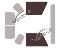 Gabarit vitrage - kit vitres avant - Land Rover Defender (2) Pick-up 2 portes (1990 - 2017) Gabarit vitrage - kit vitres avant - Land Rover Defender (2) Pick-up 2 portes (1990 - 2017)