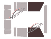 Gabarit vitrage - kit vitres avant - Land Rover Defender (2) Pick-up 4 portes (1990 - 2017) Gabarit vitrage - kit vitres avant - Land Rover Defender (2) Pick-up 4 portes (1990 - 2017)