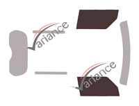 Plantilla de acristalamiento - kit de ventana delantera - Land Rover Defender (3) 90 furgoneta de 3 puertas (desde 2020) Plantilla de acristalamiento - kit de ventana delantera - Land Rover Defender (3) 90 furgoneta de 3 puertas (desde 2020)