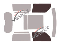 Verglasungsschablone - Fensterkit vorne - Land Rover Defender (3) 90 Court 3-türig (ab 2020) Verglasungsschablone - Fensterkit vorne - Land Rover Defender (3) 90 Court 3-türig (ab 2020)