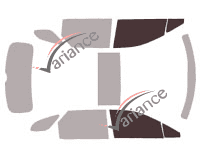 Glazing template - front window kit - Lexus RX L (4) Long 5 doors (2018 - 2022)