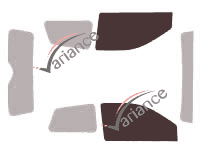 Gabarit vitrage - kit vitres avant - Ligier IXO 3 portes (2010 - 2020) Gabarit vitrage - kit vitres avant - Ligier IXO 3 portes (2010 - 2020)