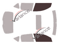 Glazing template - front window kit - Mazda 3 (1) 5 doors (2003 - 2009) Glazing template - front window kit - Mazda 3 (1) 5 doors (2003 - 2009)