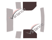 Glazing template - front window kit - Mazda B-serie (4) King Cab Pick-up 2 doors (1993 - 1998) Glazing template - front window kit - Mazda B-serie (4) King Cab Pick-up 2 doors (1993 - 1998)