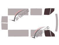 Glazing template - front window kit - Volkswagen LT (2) Moyen 5 doors (1996 - 2006) Glazing template - front window kit - Volkswagen LT (2) Moyen 5 doors (1996 - 2006)