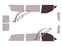 Gabarit vitrage - kit vitres avant - Mercedes-Benz Vito / EQV (2) Long 5 portes (2003 - 2014) Gabarit vitrage - kit vitres avant - Mercedes-Benz Vito / EQV (2) Long 5 portes (2003 - 2014)