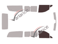 Gabarit vitrage - kit vitres avant - Mercedes-Benz Vito / EQV (2) Extra Long 4 portes (2003 - 2014) Gabarit vitrage - kit vitres avant - Mercedes-Benz Vito / EQV (2) Extra Long 4 portes (2003 - 2014)