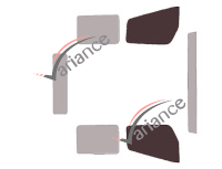 Glazing template - front window kit - Mitsubishi Fuso Crew Cab 4 door van (since 2007)