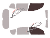Plantilla de acristalamiento - kit ventana delantera - Peugeot 4007 5 puertas (2007 - 2013)